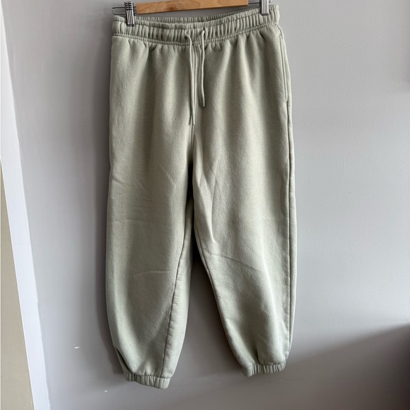 Mono B Pants - Mono B Sage Green Fleece Jogger Sweatpants Women’s Medium Athleisure Lounge
